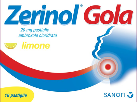 ZERINOL GOLA LIMONE*18 pastiglie 20 mg image not present