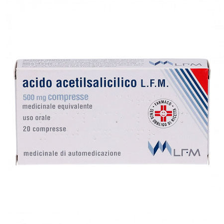 ACIDO ACETILSALICILICO (LFM)*20 cpr 500 mg image not present