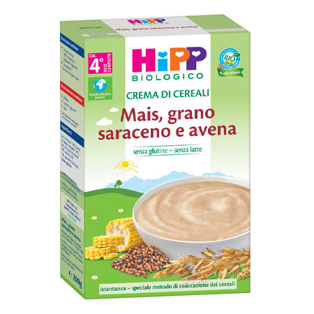 HIPP BIO CREMA CEREALI MAIS/GRANO SARACENO/AVENA 200 G image not present
