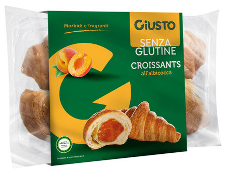 GIUSTO SENZA GLUTINE CROISSANT ALBICOCCA 4 PEZZI DA 80 G image not present